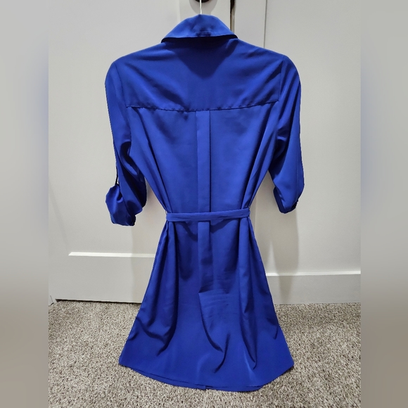 Express Portofino Dress Indigo Blue Size Small - Picture 2 of 3